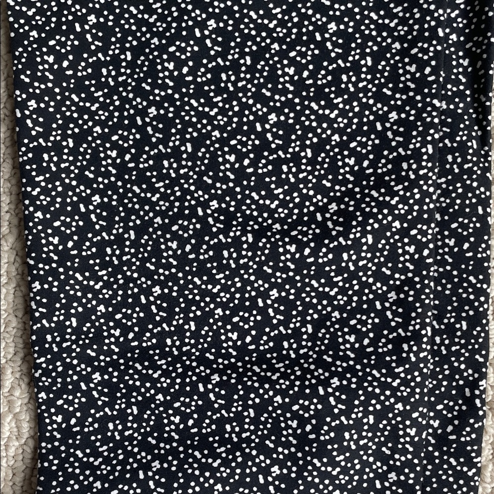 Black and White Dot Print Women's Pant